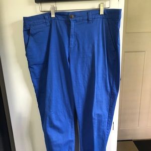 Bright blue pants